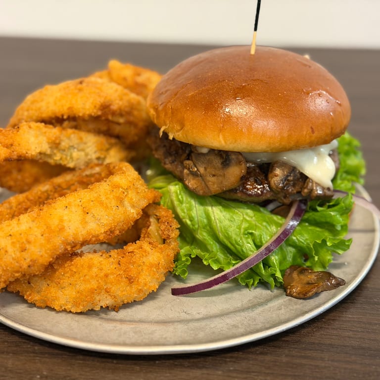 Mushroom Swiss Burger Delight