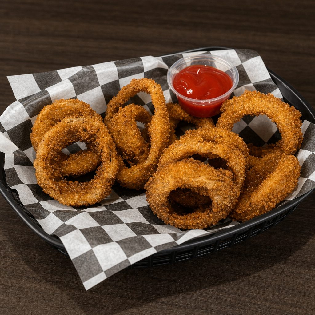 Homemade Onion Ring Basket.