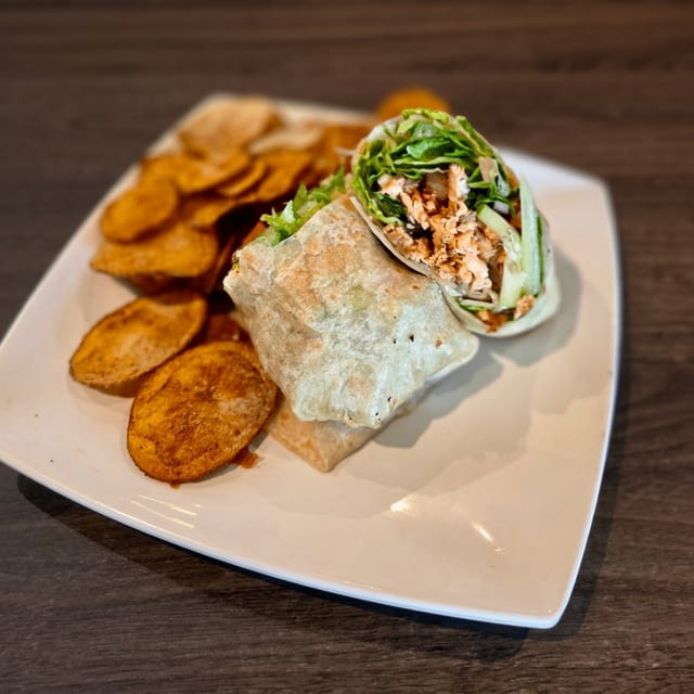 Grilled Salmon Wrap.
