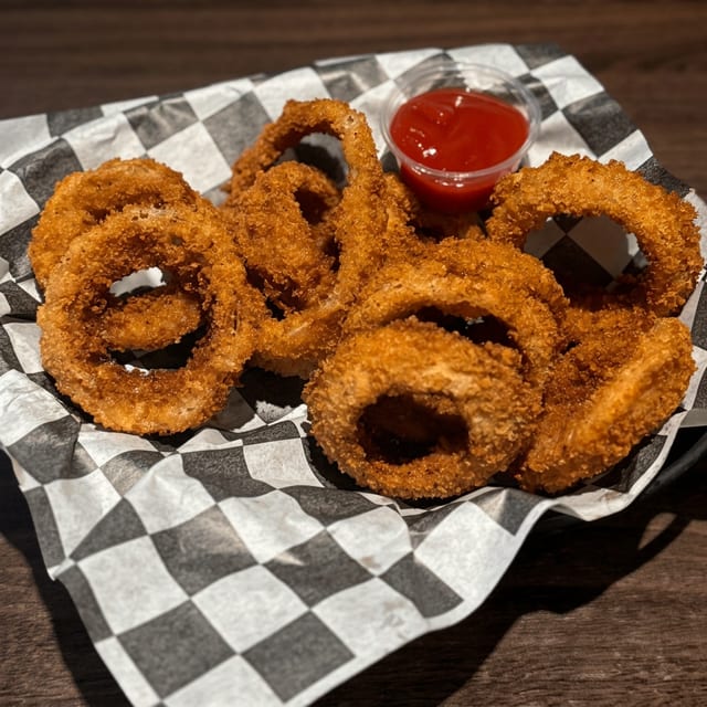 Homemade Onion Ring Basket.